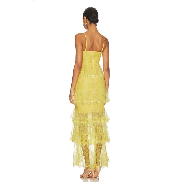 Majorelle Zelda Fitz Gown in Lemon Yellow size XS - Picture 4 of 8